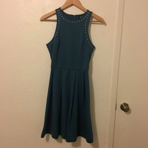 Turquoise blue skater dress